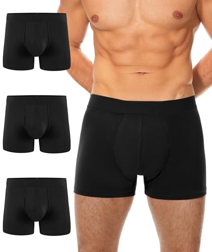 BEENIUBEE Paquete de 3 pantalones de incontinencia para hombre, lavables con almohadillas protectoras ultra absorbentes, a prueba de fugas, reutilizables, control de olores, para salir después de la