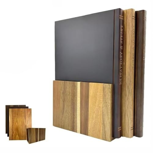 Set di 3 taglieri a libro con supporto in legno, taglieri decorativi in ​​legno, tagliere che assomiglia a libri, per verdure, formaggio, pane e carne