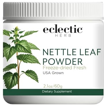 Eclectic Herb - Nettle Leaf Powder Supplement | Supports Sinuses + Immune Response | Urtica Dioica Natural Herbal Supplement | Vegan, Whole Herb, Raw, Non-GMO (2.1 oz | 60 g)