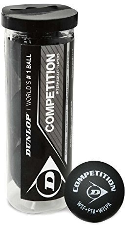 MD TRADING UK Dunlop 3 x Competition Squash Ball Tube