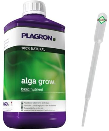 Plagron Alga Grow 500 ml - Abono orgánico Crece el cultivo Abono de interior Fase de crecimiento Abono orgánico líquido Pepinos Tomates