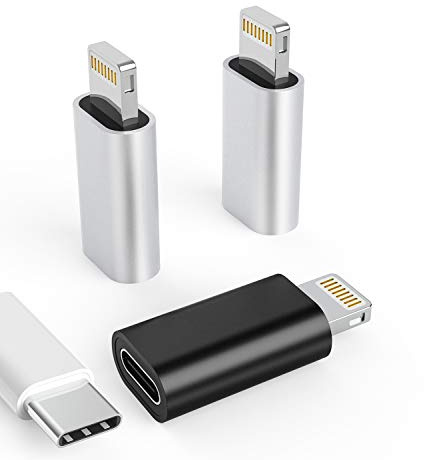 zoyuzan Paquete de 3 adaptadores USB C Hembra a Lightning Macho para iPhone 12/11/8 X XR/XS/SE/7Plus/Pro MAX para iPad Air Mini Tipo Compatible con Carga, Soporte de transmisión de Datos, conexión