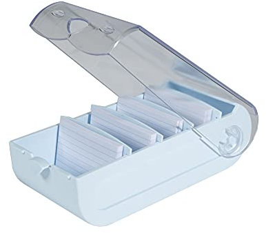 Exacompta 5339623D Lernkartei Bunnybox DIN A8 quer inklusive 100 Karteikarten. Karteikartenbox zum einfachen Vokabeln lernen dank 5-Fächer-Lernsystem für 600 Karteikarten 1 Stück Zufallsfarbe
