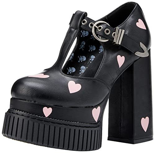 LAMODA Damen Distant Lovers Court Shoe, Black Pu, 39 EU
