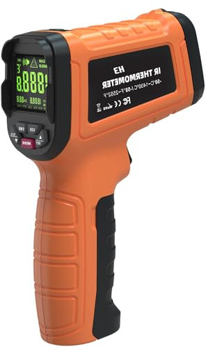 Infrared Thermometer, Digital Laser Temperature Gun -50 °C to 1400 °C, 50:1 Condition/Measuring Spot Temperature Meter Non-Contact with LCD Display for Cooking/Barbecue/Freezer/Industry