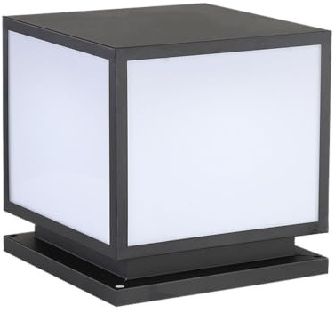 LQZCXMF Luminaria De Poste De Patio IP54 Lámpara De Columna para Exteriores con Valla Cuadrada Luz De Pilar con Linterna con Cable De Alto Voltaje Luz De Tapa para Poste De Jardín Exterior