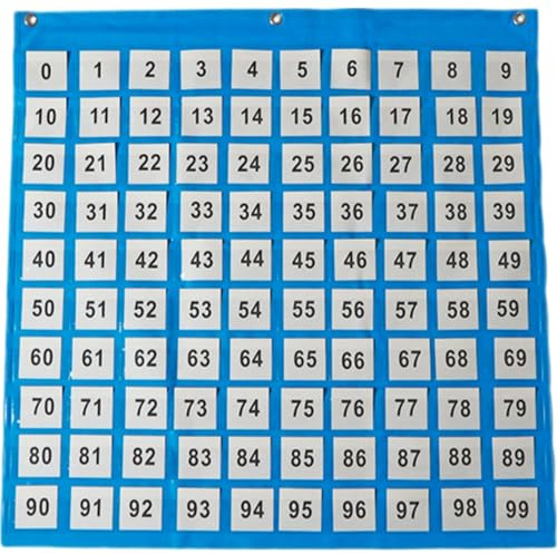 Dohe Educa - 100 fickor för att lära sig multiplikations- och matematikbrädor - med kort från 0 till 99 - skol- och utbildningsmaterial