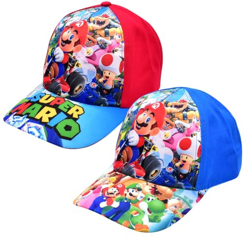 Gorra Niño, Sombreros, 2 PCS Gorra, Gorra de béisbol Ajustable para niños y niñas, Sombrero Protector Solar Anime Hat