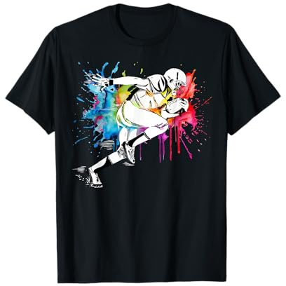 American Football Player Paint T-Shirt