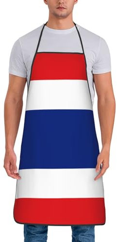 Oudrspo Bandiera thailandese Thailandia Tonga Bandiera tongana Donne Uomini Grembiuli Impermeabili Regolabili Grembiuli da cucina Per cucina Giardinaggio Cucina