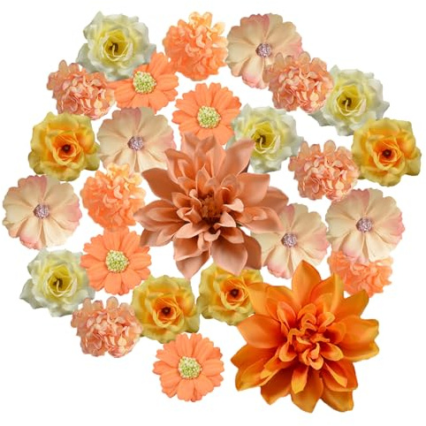 EnixwH Fiori Artificiali Realistici, 4,5 CM Fiori Finti per Decorazioni Rose Finte per Decorazioni per Bouquet DIY Matrimonio Centrotavola Decorazione Domestica Festa Casa Nozze (Giallo)