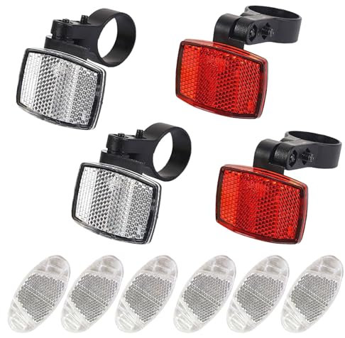 ARTGUTS 10 Stück Fahrrad Reflektor,Fahrrad Reflektoren Vorne Hinten,Fahrradreflektoren,Speichenreflektoren Fahrrad Katzenaugen Reflektoren,Fahrradzubehör Rückstrahler für Mountainbike MTB(Weiß)