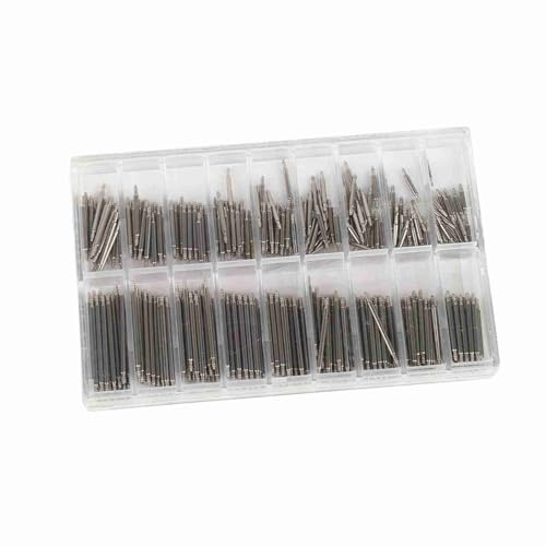 Dioche Extra Link360PCS 8-25mm Rostfritt Stål Fjäderklocka Reparation Lug Bars - Multi-Size Klockband Rem Link Pins Kit för Reparation