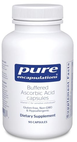 Pure Encapsulations Buffered Ascorbic Acid Capsules | Vitamin C for Sensitive Individuals* | 90 Capsules