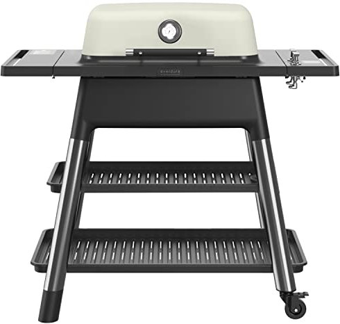 everdure by heston blumenthal Barbacoa de gas FORCE con 2 quemadores de gas de alto rendimiento Stone I, con control preciso y listo para la parrilla en 5 minutos, tapa de aluminio inoxidable y