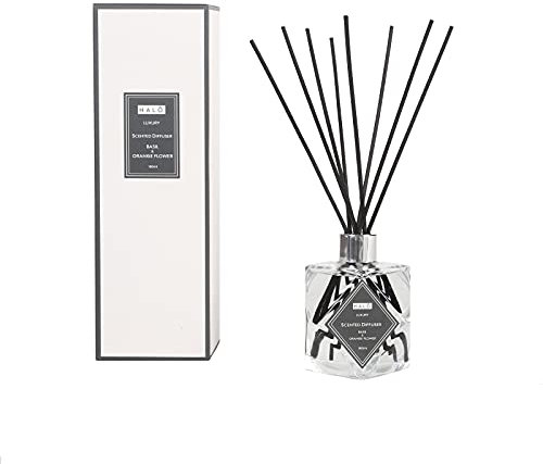 Sleepdown Halo Reed Diffuser - Basil and Orange Flower - 180ml - Up to 10 Weeks of Fragrance