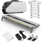 Vangoa Pedaliera per chitarra Pedalboard con Alimentatore Isolato Incorporato, VPPD-S in Alluminio, Piccola Pedaliera Portatile Pieghevole per Chitarra con Borsa per il Trasporto, Grigio