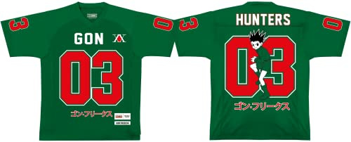 Hunter X Hunter T-Shirt Homme Replica Sport US Baseball « Hunters Gon » MEHUNTXTS092, Vert, Taille XL