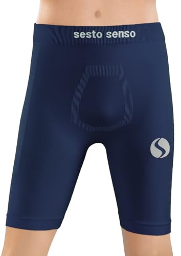 sesto senso Underbyxor barn pojkar cykelbyxor korta under shorts sport tajt, marinblå, 116cm - 140cm