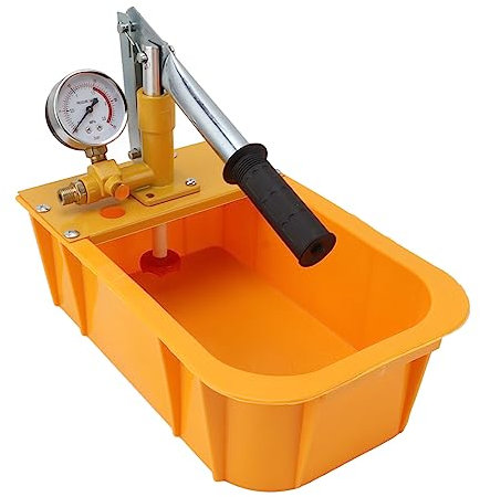 Topyond Test Pump, Hydraulic Manual Water Pressure Test Pump with Gauge, Gas Detector for Hydrostatic Pump Testing, Manual Pipe Pressure Tester for Plumbing Professionals & DIY Enthusiasts