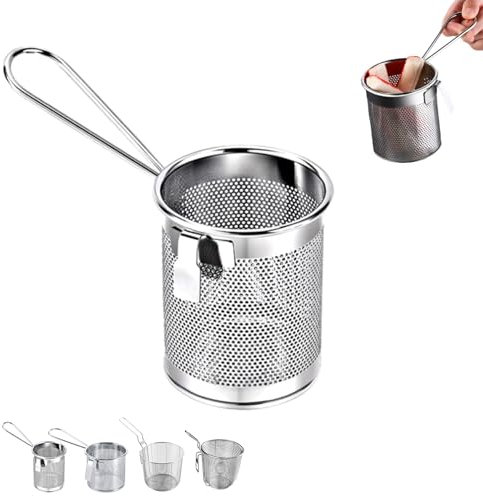 Generico Cestello per Pasta in Acciaio Inox,Divisorio per Cottura,Cestello per Pasta separata,Mestolo per Spaghetti,Cestello Separato per Pentola Ideale per Scolare Spaghetti e Noodles Set