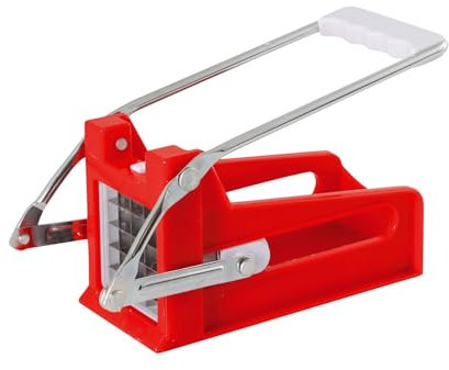 Equinox 542640 Coupe frites en Acier Inoxydable et Plastique - Coupe-Frites et légumes Manuel, Coupe-légumes Facile à Nettoyer - L 24 cm l 11 cm H 10 cm + 2 grilles interchangeables