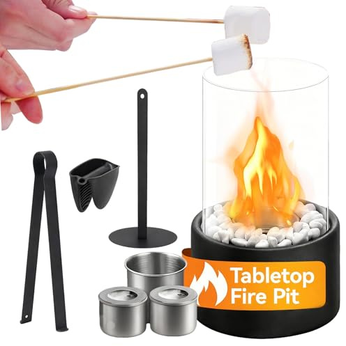 Alkoholkamin, 27x16cm Tisch-Alkoholkaminlampe, Hängende Decor Ornamente, Tragbarer Heizofen, Geeignet Für Nachttisch, Balkon, Schlafzimmer, Heimdekoration Und Geburtstagsfeier-Layout