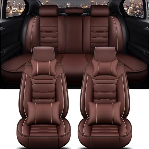 Sätesskydd Universellt Bilsätesöverdrag För Volvo XC60 XC90 XC40 XC70 S60L C30 S80 S90 V50 V60 Biltillbehör Interiör bilsätesskydd(Coffee 5+cushion)