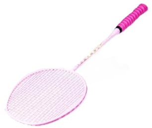 ZQINGQING Badminton Set Raqueta de bádminton Profesional Fibra Carbono elástica 4U 30 LB, for Uso Ofensivo y defensivo(1Pcs Pink Air)