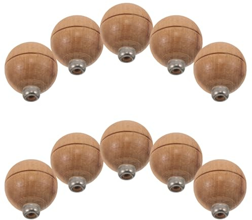 Homoyoyo Mangos de Madera Ergonómicos para Herramientas de Fresado, 10 Piezas, Accesorio Compatible con Limas y Escofinas, Mango de Buril Pequeño para Carpintería y Tallado Detallado