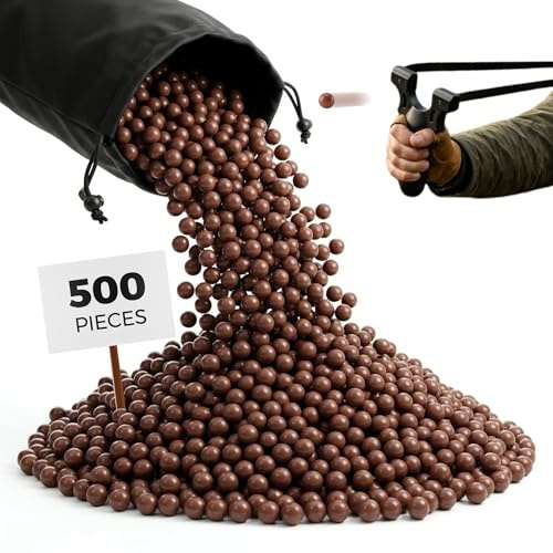 Erland Pack of 500 Clay Balls for Hunting Slingshots and Waterproof Bag