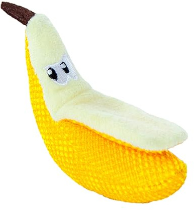 Petstages Dental Banana - Tuggleksak för katter - med kattmynta - gul
