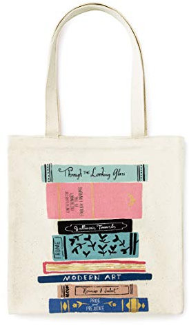 Kate Spade New York Canvas Tote Bag with Interior Pocket, Multi Color, One Size