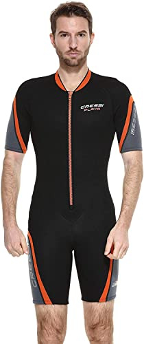 Cressi Playa Man Wetsuit 2.5 mm, Muta Shorty in Neoprene High Stretch Uomo, Nero/Grigio, M/3