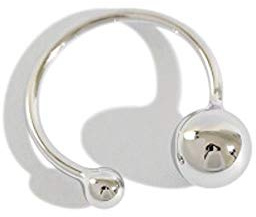 Anello aperto con doppia sfera in argento S925, minimalista, regolabile, delicato anello di fidanzamento per donne e ragazze, gioiello regalo, placcato in oro bianco