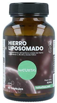 Hierro liposomado | 60 cápsulas | Naturitas Essentials | Alta tolerancia | Sin molestias digestivas | Minerales y Oligoelementos