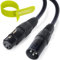 BEMERO XLR Kabel 20m - Mikrofonkabel XLRf auf XLRm - inkl. Klettkabelbinder - Linekabel, symmetrisch, 3-polig, schwarz