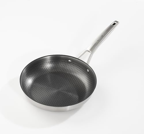 Hairy Bikers Hex Guard, 24CM Frying Pan, Stainless Steel, Non-Stick, Oven Safe, Metal Tool Safe, Dishwasher Safe, PFOA Free, Suitable for All Hobs