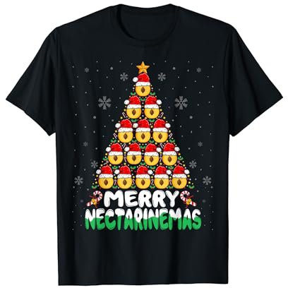 Nectarine Christmas Shirt Merry Nectarinemas Christmas Tree T-Shirt