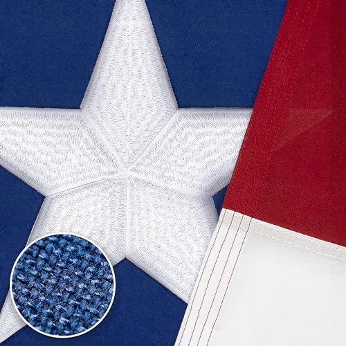 Texas Flag 3x5 Ft TearProof Series for Outside, Longest Lasting, Super Tough Fade Resistant Spun Polyester, High Wind TX Outdoor Flags Embroidered Stars, Sewn Stripes, Brass Grommets