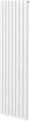 Radiador De Columna Ovalada 1800mm x 480mm Vertical | Blanco | Acero | Montado en pared | Kit de fijación y soportes + Cepillo de limpieza GRATIS | Calefacción estufa calefactor
