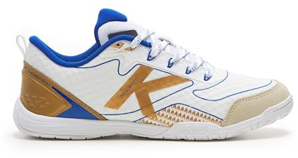 Kelme Chaussures de Football en Salle Stiletto Blanc, Blanc, 45 EU