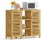 AuraCraft Bambus Beistellschrank,Buffets,Badezimmerschrank,Konsole,Aufbewahrungsschrank Schränke,Für Badezimmer,Wohnzimmer,Küche,Multifunktional,Großer Stauraum (100 X 87 cm)