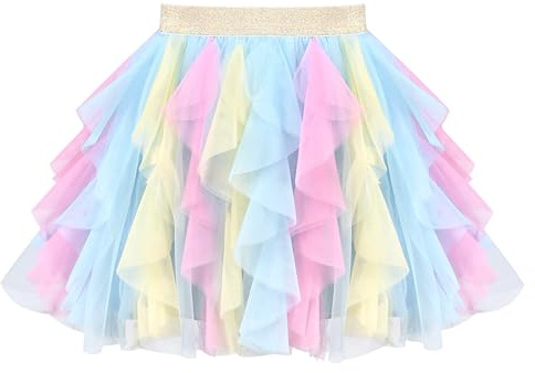 Sunny Fashion Chicas Falda Azul Marino Perla Estrellas Espumoso Tutu Bailando 4-12 años
