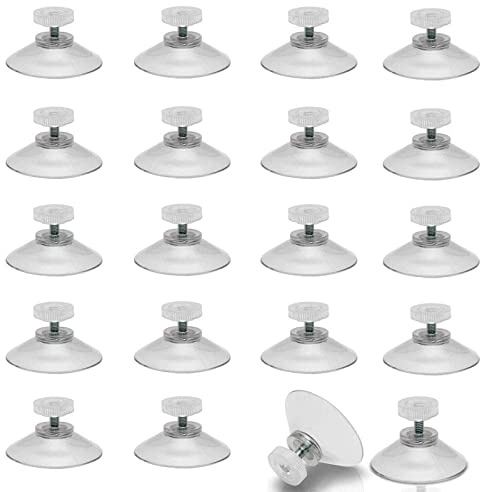 COEWUR 20 Piezas Ventosas con rosca M4 Ventosa Transparente Ø 40 mm