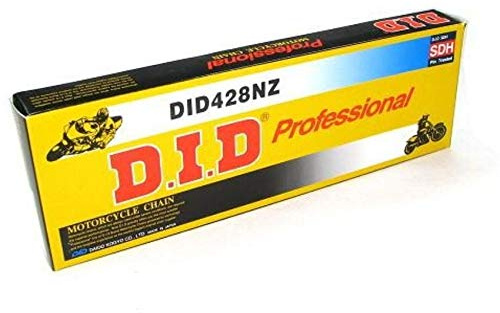 DID-KETTE 428NZ (Gold & Schwarz) – Länge: 140 Glieder mit Clip-Verbindung (FJ)