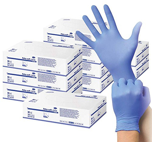 10x 150 Nitrilhandschuhe Peha-soft nitrile fino Einmalhandschuh Untersuchungshandschuhe blau, S
