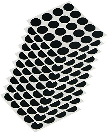 Emuca - Selbstklebende Abdeckungen Ø13mm, 200 Stück, Ideal zum Verbergen von Schraubenköpfen, Schwarz