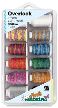 Madeira Overlock Minikingbox Aeroflock Nr.100 Multicolor (12 Farben / 1000 m)