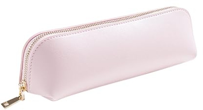 KRYMSON Estuche de Piel Gouache Fino para Lápices, Largo y Moderno para Mujer - Agua Rosa